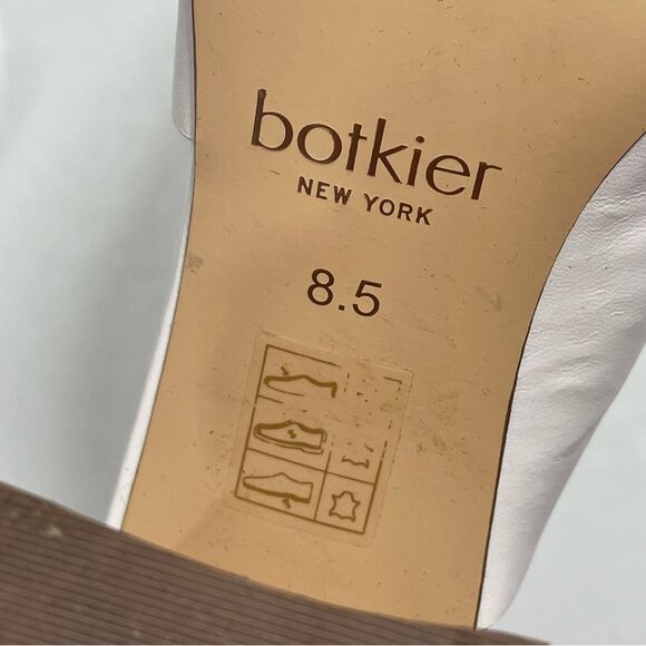 Botkier Ross Block Chunky Heel Slide Sandals White Size 8.5 Shoes - Picture 7 of 7